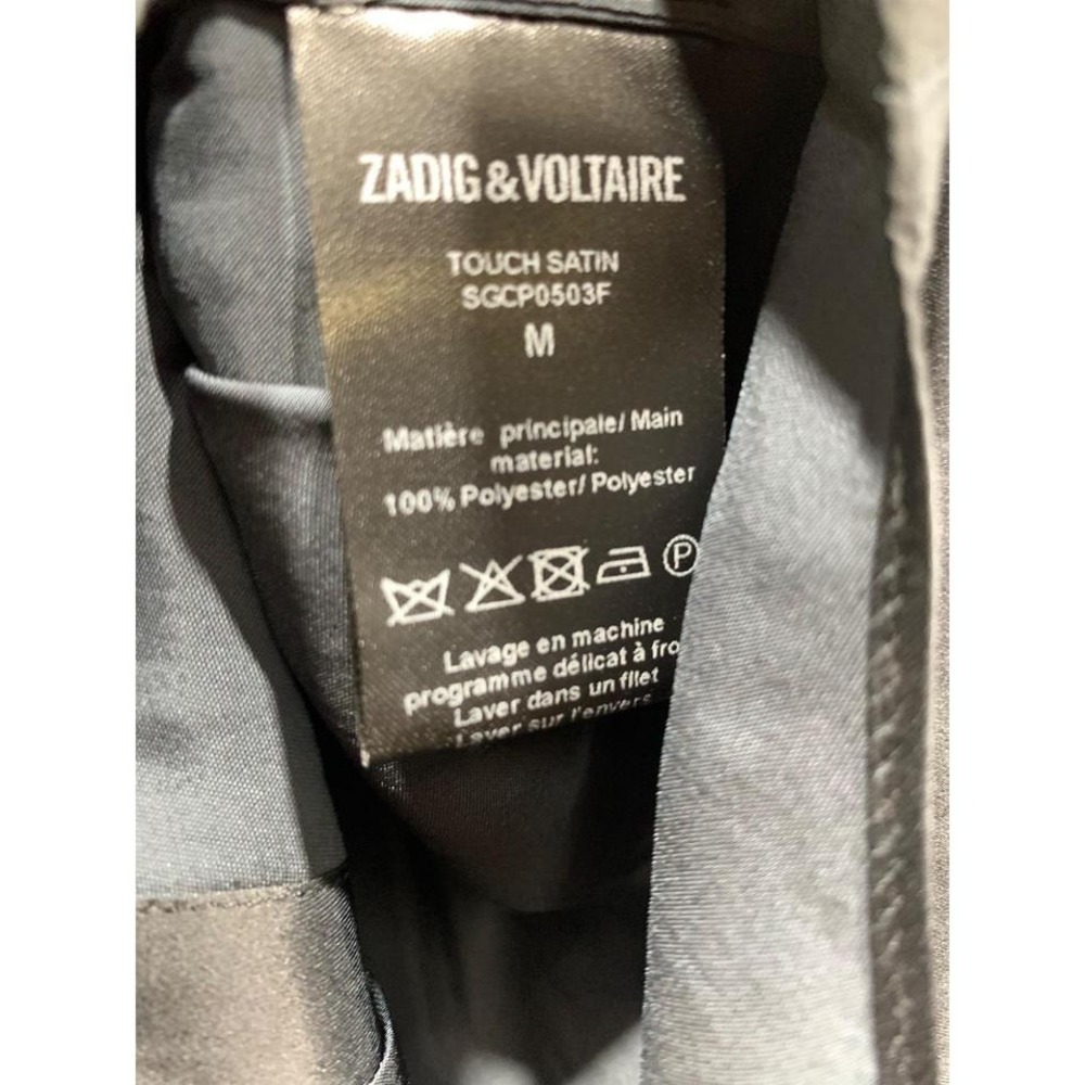 Zadig & Voltaire Touch Satin Bow Blouse Shirt‎ M Black Long Sleeve career - Picture 3 of 6